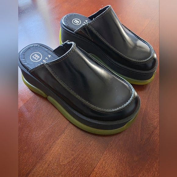 Miista Black and Green Mules - Picture 4 of 8